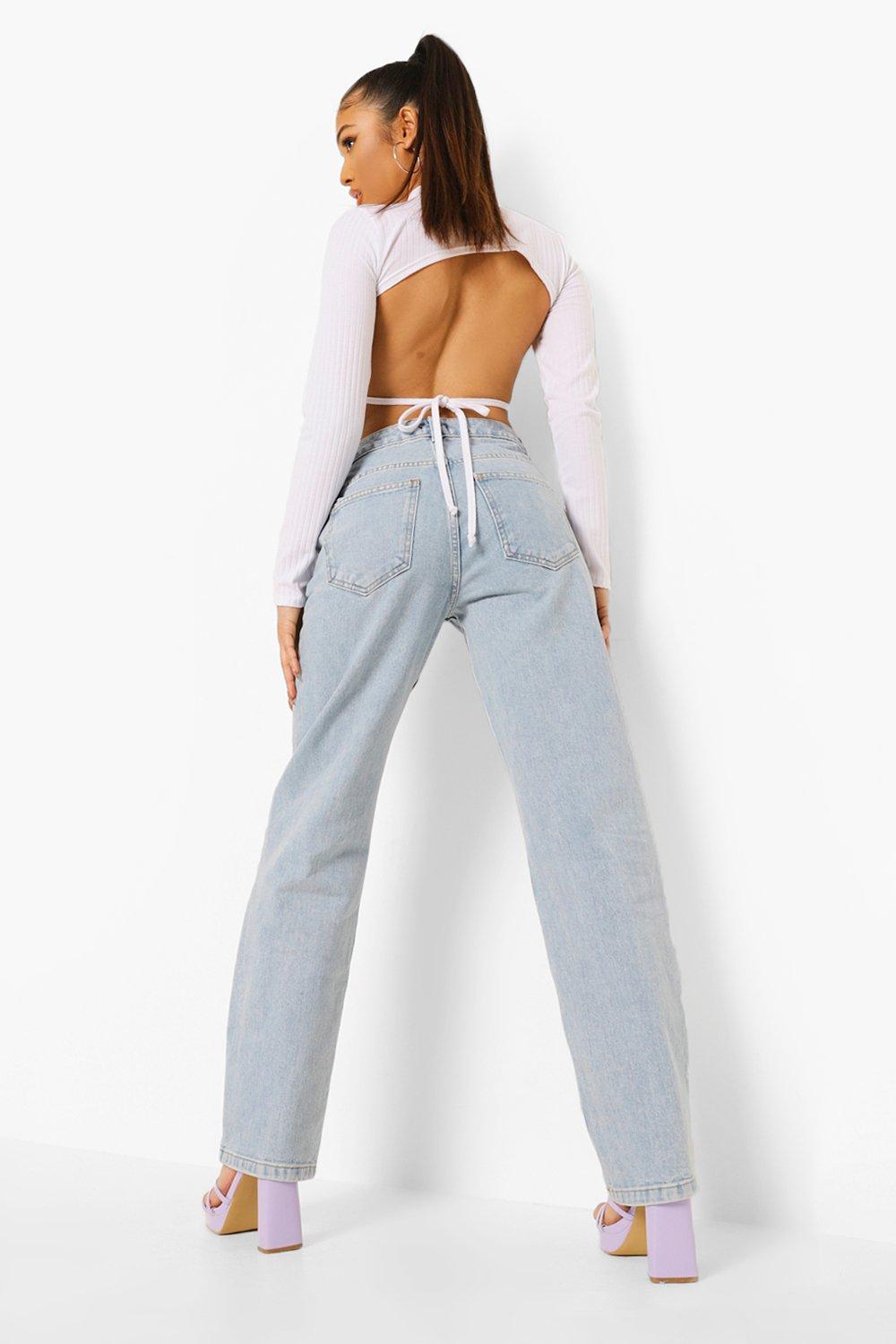 Thigh cut hot sale jeans